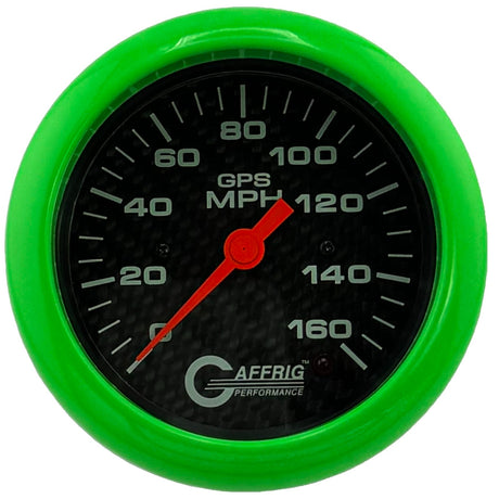 GAFFRIG 3 3/8 INCH GPS SPEEDOMETER - HEAD ONLY - CARBON FIBER