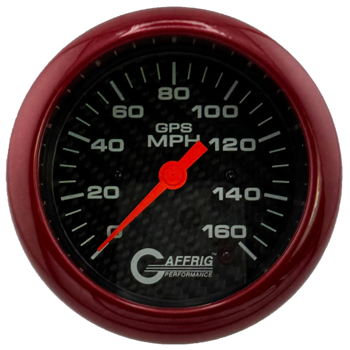 GAFFRIG 3 3/8 INCH GPS SPEEDOMETER - HEAD ONLY - CARBON FIBER