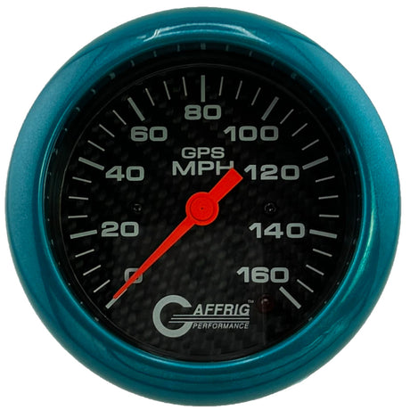 GAFFRIG 3 3/8 INCH GPS SPEEDOMETER - HEAD ONLY - CARBON FIBER
