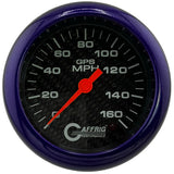 GAFFRIG 3 3/8 INCH GPS SPEEDOMETER - HEAD ONLY - CARBON FIBER