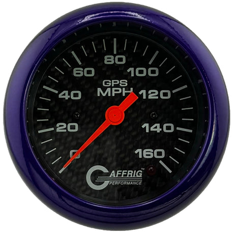 GAFFRIG 3 3/8 INCH GPS SPEEDOMETER - HEAD ONLY - CARBON FIBER