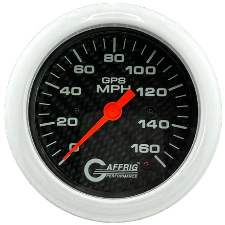 GAFFRIG 3 3/8 INCH GPS SPEEDOMETER - HEAD ONLY - CARBON FIBER
