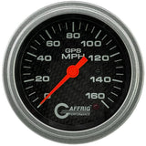 GAFFRIG 3 3/8 INCH GPS ANALOG SPEEDOMETER KIT - CARBON FIBER - 90 MPH, 120 MPH, 160 MPH