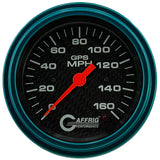 GAFFRIG 3 3/8 INCH GPS ANALOG SPEEDOMETER KIT - CARBON FIBER - 90 MPH, 120 MPH, 160 MPH