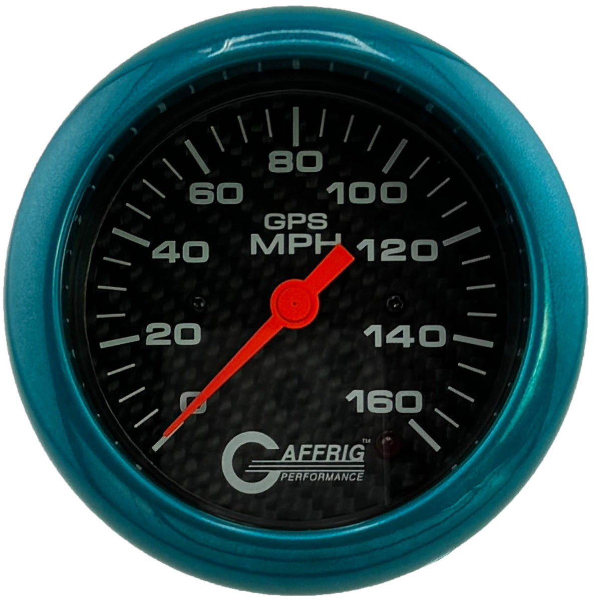 GAFFRIG 3 3/8 INCH GPS ANALOG SPEEDOMETER KIT - CARBON FIBER - 90 MPH, 120 MPH, 160 MPH