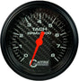 GAFFRIG 3 3/8 INCH ELECTRIC TACHOMETER 6000 & 8000 RPM CARBON FIBER STEP RIM (008) / BLACK / 8000