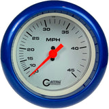 GAFFRIG 3 3/8 INCH MECHANICAL DRY SPEEDOMETER 45 MPH - HEAD ONLY FAT RIM (338) / BLUE / WHITE