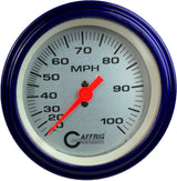 GAFFRIG 3 3/8 INCH MECHANICAL DRY SPEEDOMETER 100 MPH KIT - WHITE, BLACK, PLATINUM