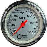 GAFFRIG 3 3/8 INCH MECHANICAL DRY SPEEDOMETER 100 MPH KIT - WHITE, BLACK, PLATINUM