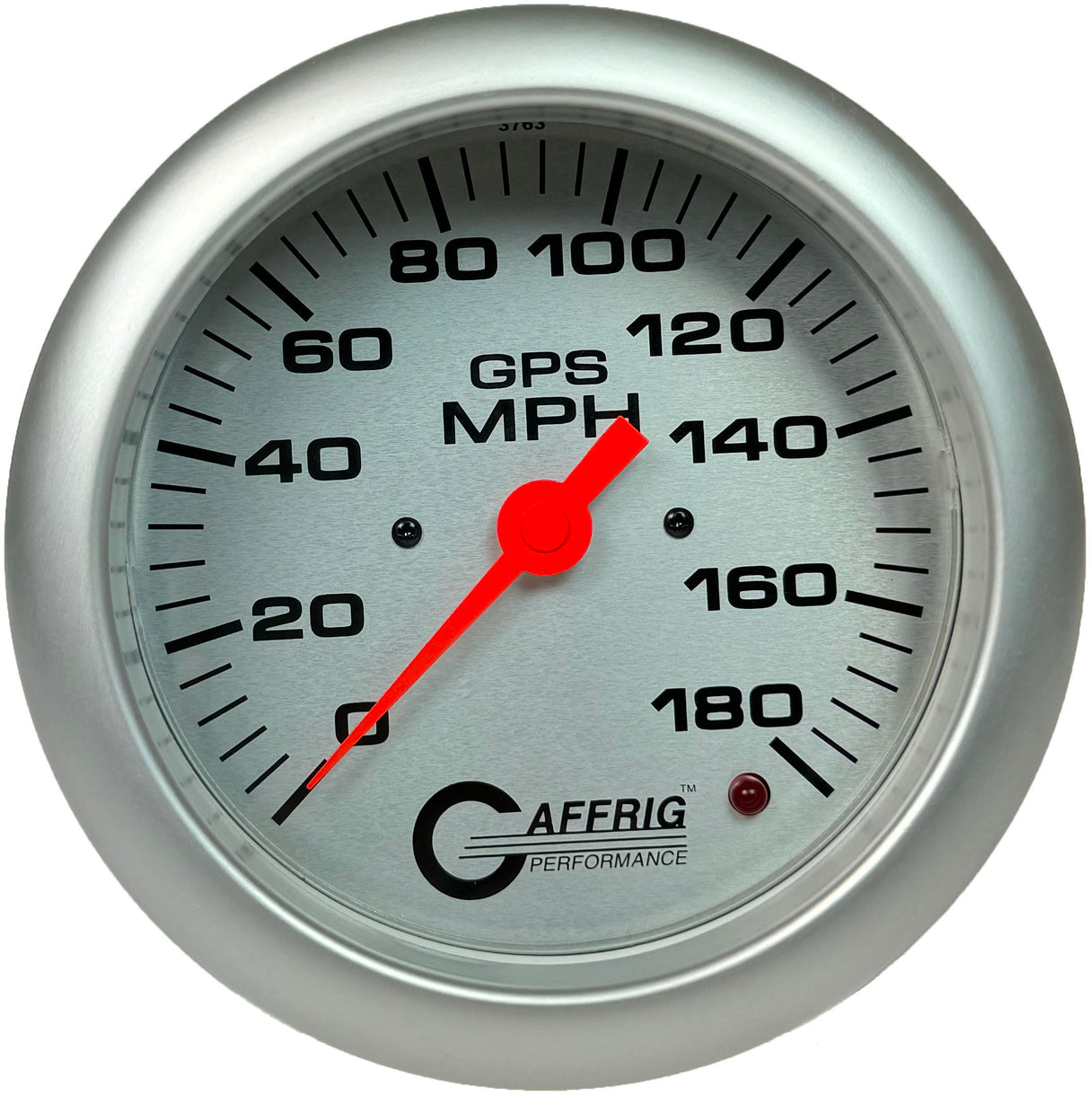 GAFFRIG 4 5/8 INCH GPS SPEEDOMETER - HEAD ONLY - PLATINUM PLATINUM / 180 MPH