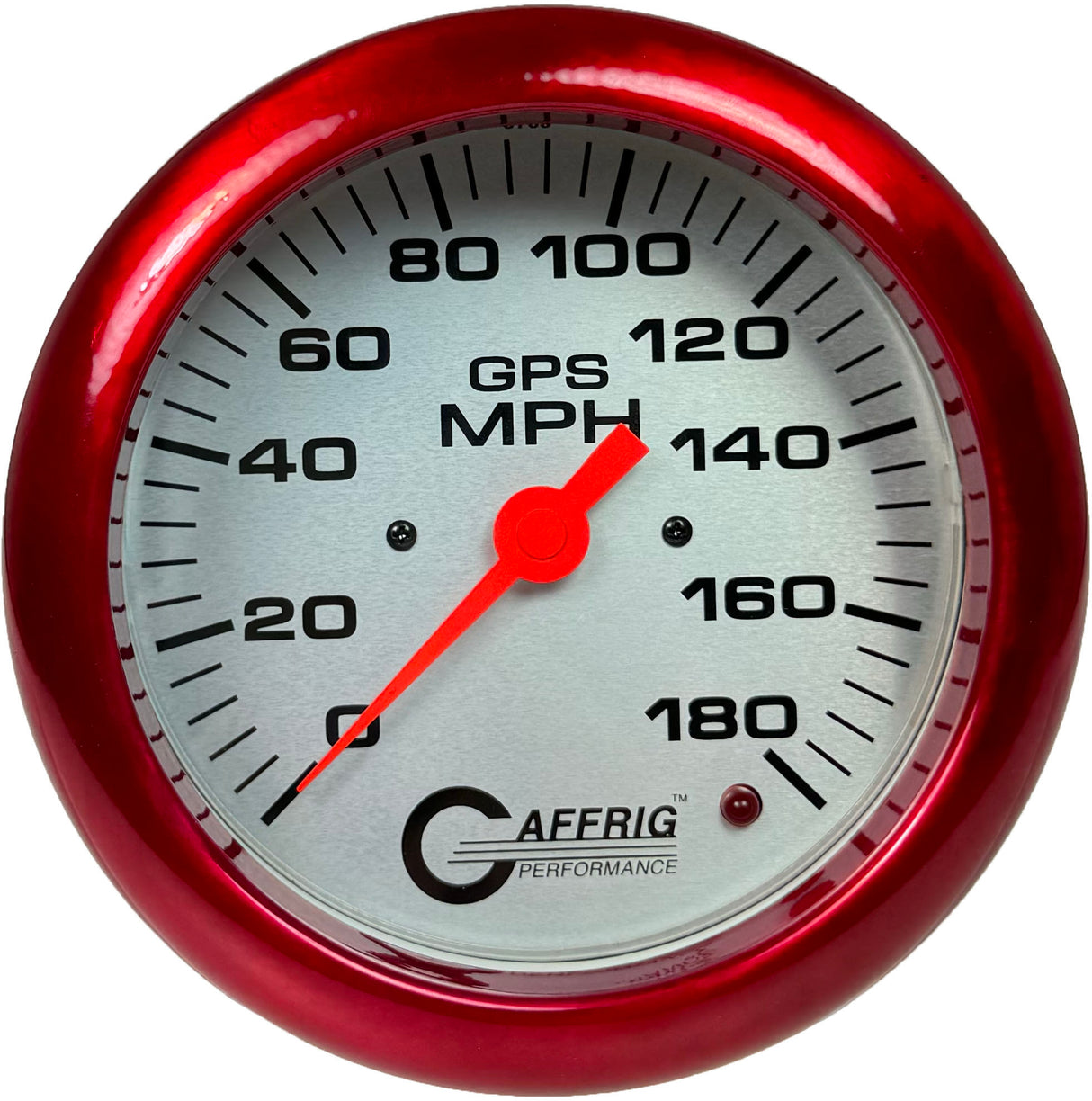 GAFFRIG 4 5/8 INCH GPS SPEEDOMETER - HEAD ONLY - PLATINUM RED / 180 MPH