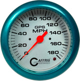 GAFFRIG 4 5/8 INCH GPS SPEEDOMETER - HEAD ONLY - PLATINUM TEAL / 180 MPH