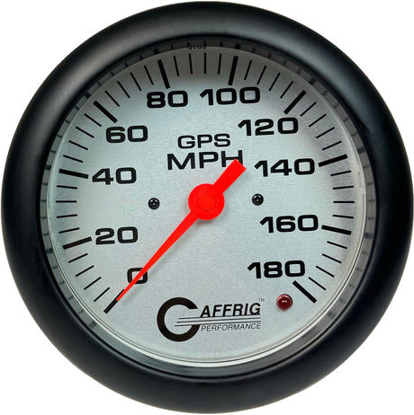 GAFFRIG 4 5/8 INCH GPS SPEEDOMETER - HEAD ONLY - PLATINUM BLACK / 180 MPH