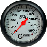 GAFFRIG 4 5/8 GPS ANALOG SPEEDOMETER KIT - PLATINUM FAT RIM (458) / BLACK / 180 MPH