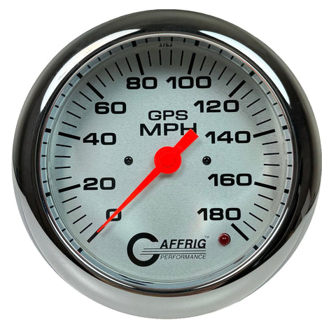 GAFFRIG 4 5/8 GPS ANALOG SPEEDOMETER KIT - PLATINUM FAT RIM (458) / CHROME/POLISHED / 180 MPH