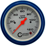 GAFFRIG 3 3/8 INCH GPS SPEEDOMETER - HEAD ONLY - PLATINUM - 90 MPH, 120 MPH, 160 MPH