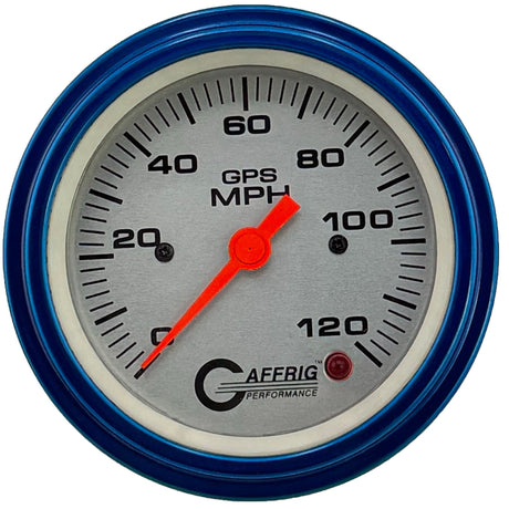 GAFFRIG 3 3/8 INCH GPS SPEEDOMETER - HEAD ONLY - PLATINUM - 90 MPH, 120 MPH, 160 MPH