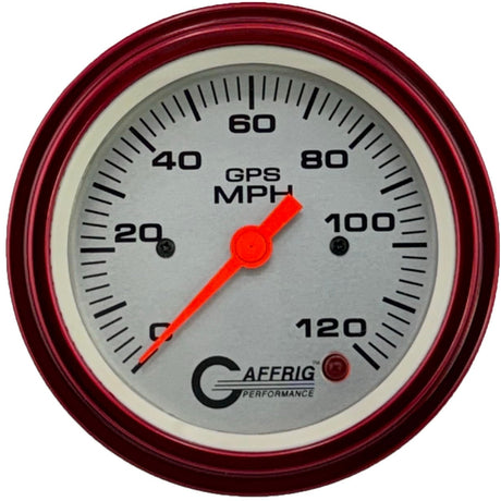 GAFFRIG 3 3/8 INCH GPS SPEEDOMETER - HEAD ONLY - PLATINUM - 90 MPH, 120 MPH, 160 MPH