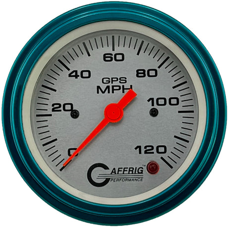 GAFFRIG 3 3/8 INCH GPS SPEEDOMETER - HEAD ONLY - PLATINUM - 90 MPH, 120 MPH, 160 MPH
