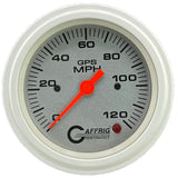 GAFFRIG 3 3/8 INCH GPS SPEEDOMETER - HEAD ONLY - PLATINUM - 90 MPH, 120 MPH, 160 MPH