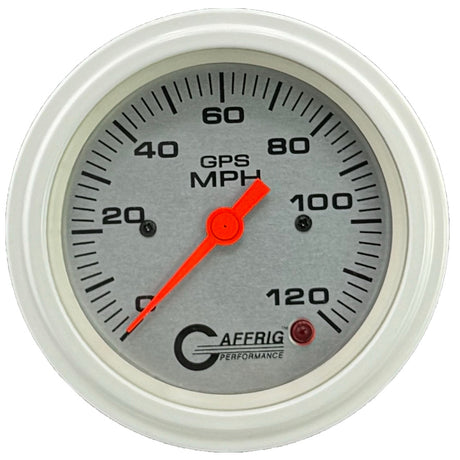 GAFFRIG 3 3/8 INCH GPS SPEEDOMETER - HEAD ONLY - PLATINUM - 90 MPH, 120 MPH, 160 MPH