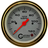 GAFFRIG 3 3/8 INCH GPS SPEEDOMETER - HEAD ONLY - PLATINUM - 90 MPH, 120 MPH, 160 MPH