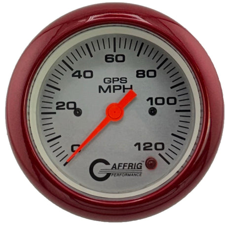 GAFFRIG 3 3/8 INCH GPS SPEEDOMETER - HEAD ONLY - PLATINUM - 90 MPH, 120 MPH, 160 MPH