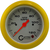 GAFFRIG 3 3/8 INCH GPS SPEEDOMETER KIT - PLATINUM - 90 MPH, 120 MPH, 180 MPH