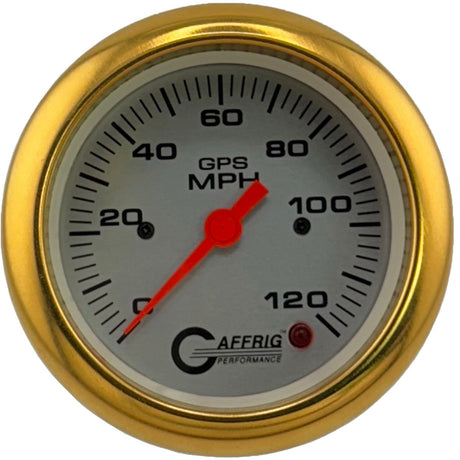 GAFFRIG 3 3/8 INCH GPS SPEEDOMETER KIT - PLATINUM - 90 MPH, 120 MPH, 180 MPH
