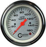 GAFFRIG 3 3/8 INCH GPS SPEEDOMETER - HEAD ONLY - PLATINUM STEP RIM (008) / CHROME/POLISHED / 160 MPH