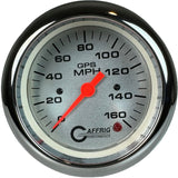 GAFFRIG 3 3/8 INCH GPS SPEEDOMETER - HEAD ONLY - PLATINUM FAT RIM (338) / CHROME/POLISHED / 160 MPH