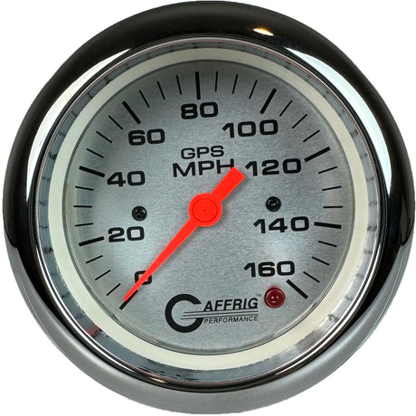 GAFFRIG 3 3/8 INCH GPS SPEEDOMETER KIT - PLATINUM FAT RIM (338) / CHROME/POLISHED / 160 MPH