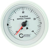 GAFFRIG PART #4762 3 3/8 ELECTRIC TACHOMETER 0-4000 RPM DIESEL WHITE STEP RIM (008) / WHITE