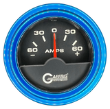 GAFFRIG 2 INCH ELECTRIC AMMETER GAUGE -60/+60 AMP STEP RIM (002) / BLUE / BLACK