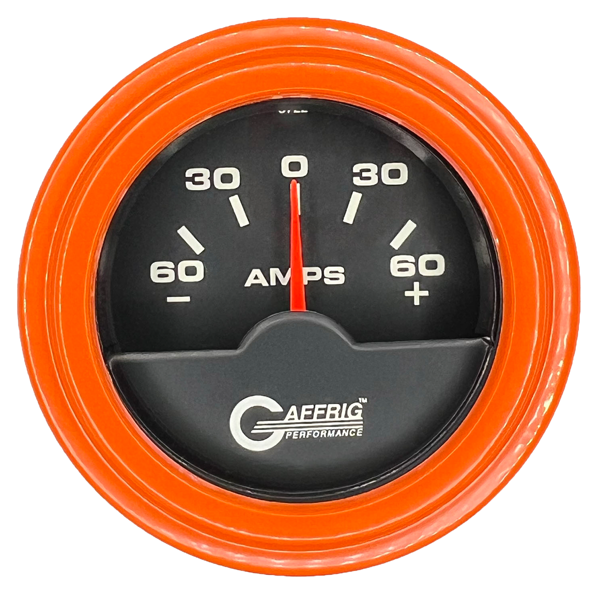 GAFFRIG 2 INCH ELECTRIC AMMETER GAUGE -60/+60 AMP STEP RIM (002) / ORANGE / BLACK