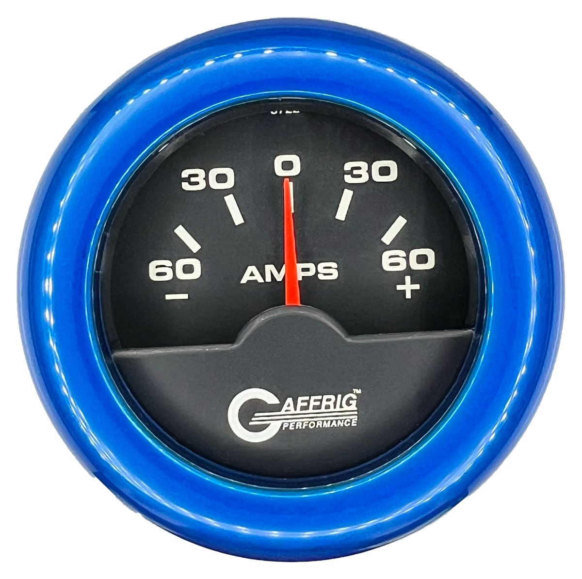 GAFFRIG 2 INCH ELECTRIC AMMETER GAUGE -60/+60 AMP FAT RIM (218) / BLUE / BLACK