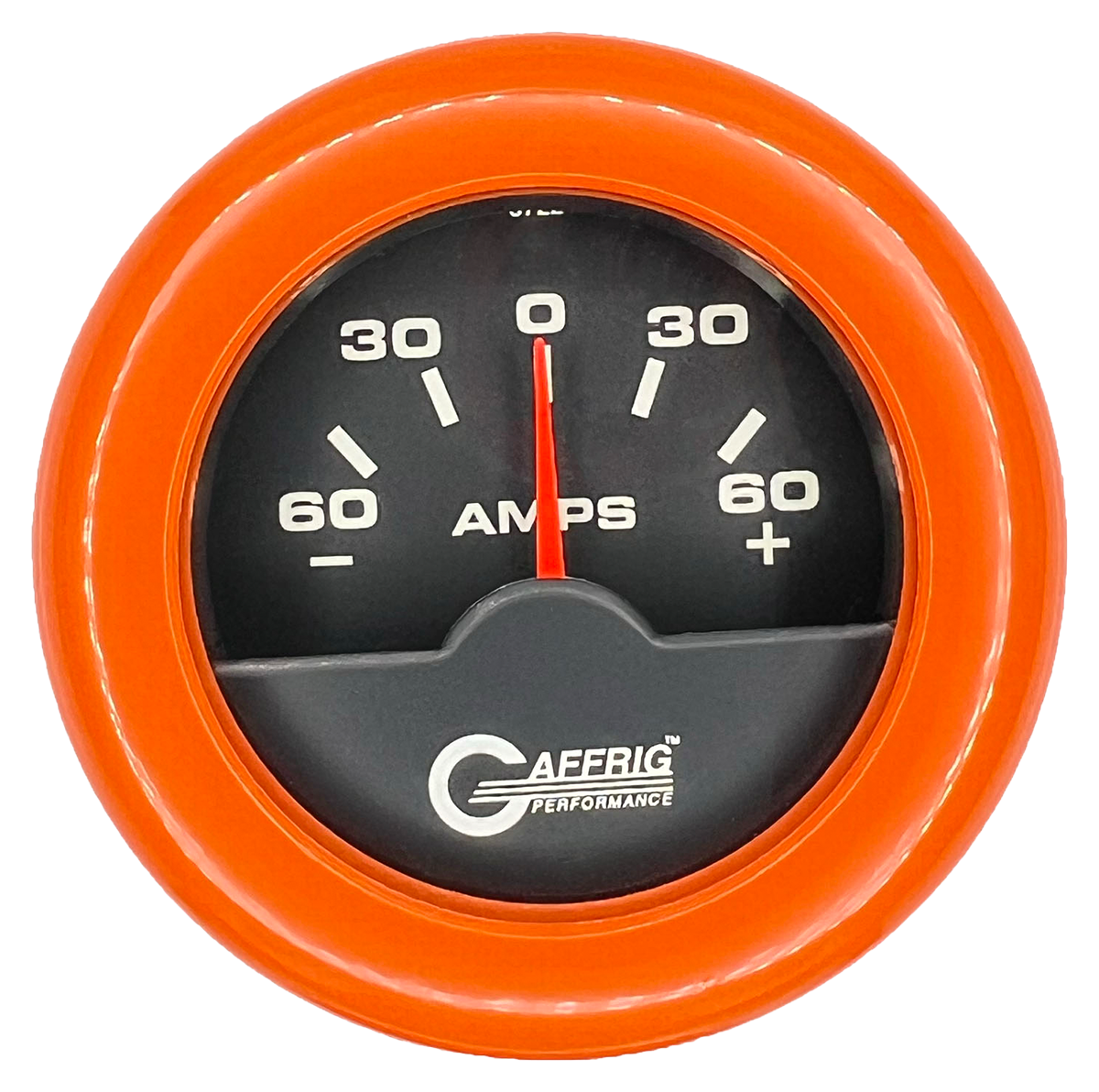 GAFFRIG 2 INCH ELECTRIC AMMETER GAUGE -60/+60 AMP FAT RIM (218) / ORANGE / BLACK