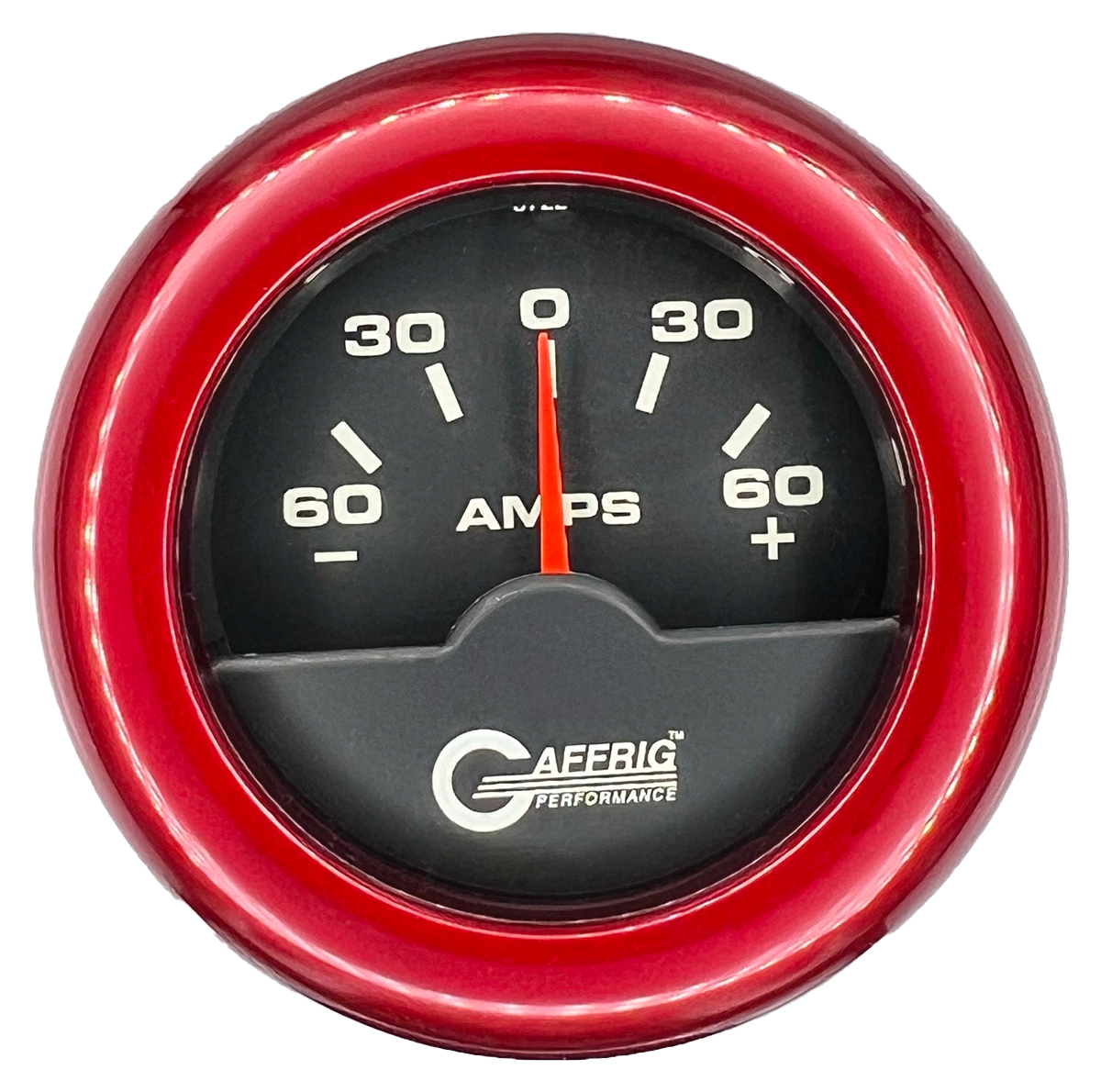 GAFFRIG 2 INCH ELECTRIC AMMETER GAUGE -60/+60 AMP FAT RIM (218) / RED / BLACK