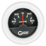 GAFFRIG 2 INCH ELECTRIC AMMETER GAUGE -60/+60 AMP FAT RIM (218) / WHITE / BLACK