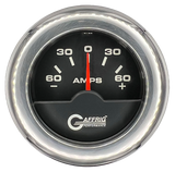 GAFFRIG 2 INCH ELECTRIC AMMETER GAUGE -60/+60 AMP FAT RIM (218) / CHROME/POLISHED / BLACK