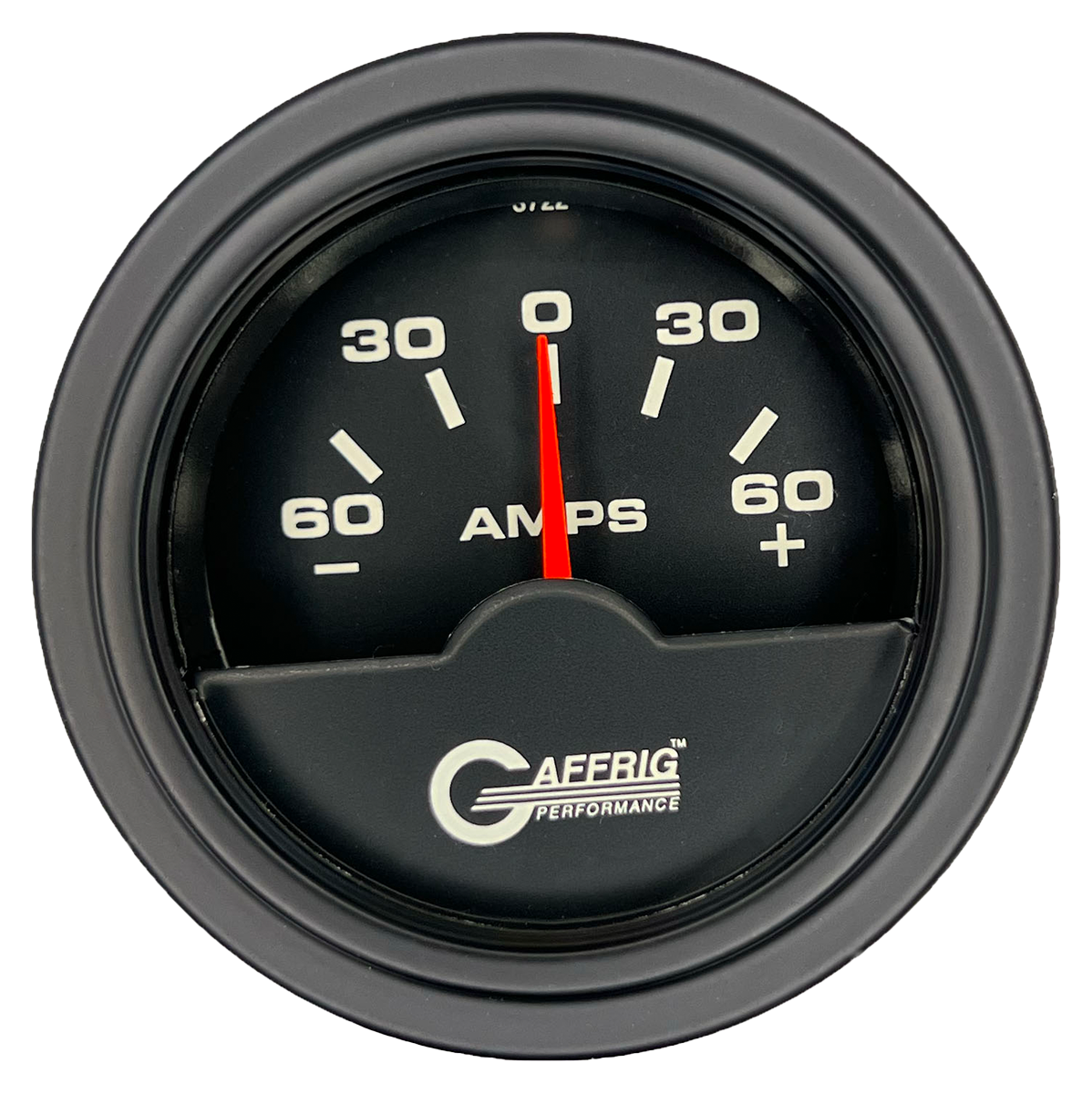 GAFFRIG 2 INCH ELECTRIC AMMETER GAUGE -60/+60 AMP STEP RIM (002) / BLACK / BLACK