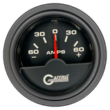 GAFFRIG 2 INCH ELECTRIC AMMETER GAUGE -60/+60 AMP STEP RIM (002) / BLACK / BLACK