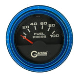 GAFFRIG 2 INCH ELECTRIC FUEL PRESSURE GAUGE 0-100 PSI STEP RIM (002) / BLUE / BLACK