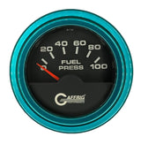 GAFFRIG 2 INCH ELECTRIC FUEL PRESSURE GAUGE 0-100 PSI STEP RIM (002) / TEAL / BLACK