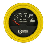 GAFFRIG 2 INCH ELECTRIC FUEL PRESSURE GAUGE 0-100 PSI STEP RIM (002) / YELLOW / BLACK