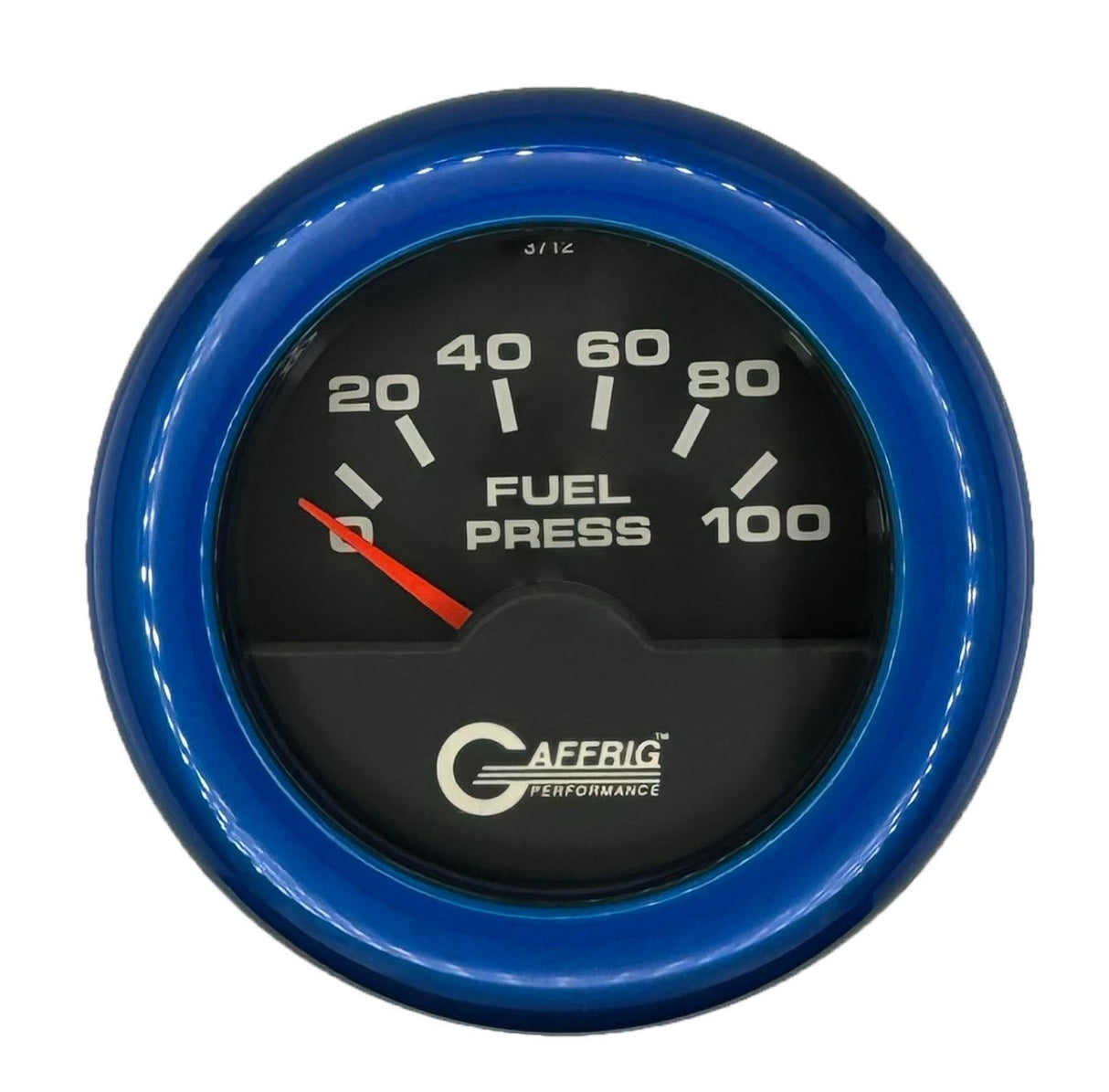 GAFFRIG 2 INCH ELECTRIC FUEL PRESSURE GAUGE 0-100 PSI FAT RIM (218) / BLUE / BLACK