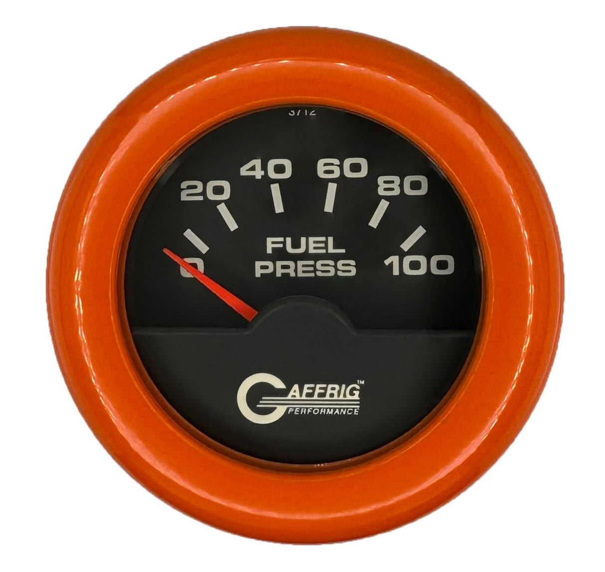 GAFFRIG 2 INCH ELECTRIC FUEL PRESSURE GAUGE 0-100 PSI FAT RIM (218) / ORANGE / BLACK