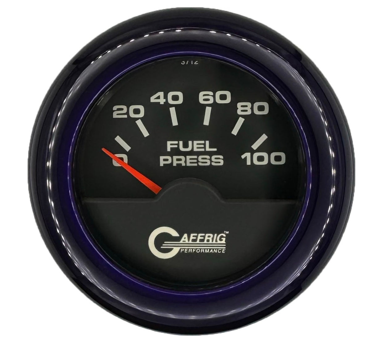 GAFFRIG 2 INCH ELECTRIC FUEL PRESSURE GAUGE 0-100 PSI FAT RIM (218) / PURPLE / BLACK