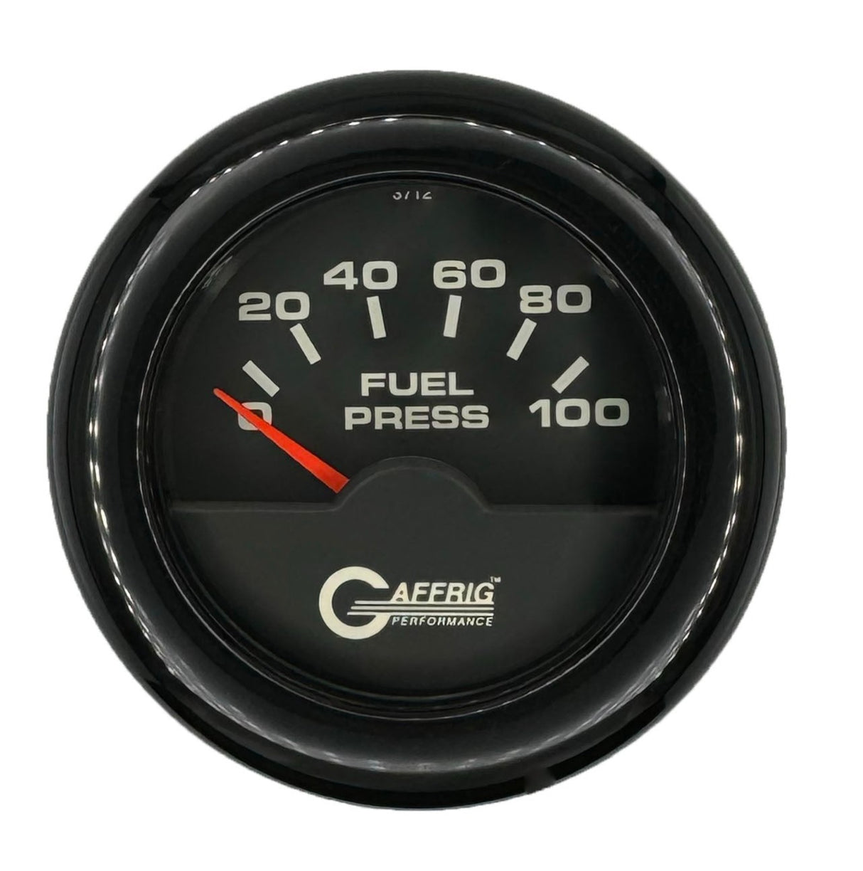 GAFFRIG 2 INCH ELECTRIC FUEL PRESSURE GAUGE 0-100 PSI FAT RIM (218) / BLACK / BLACK