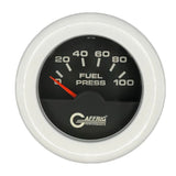 GAFFRIG 2 INCH ELECTRIC FUEL PRESSURE GAUGE 0-100 PSI FAT RIM (218) / WHITE / BLACK